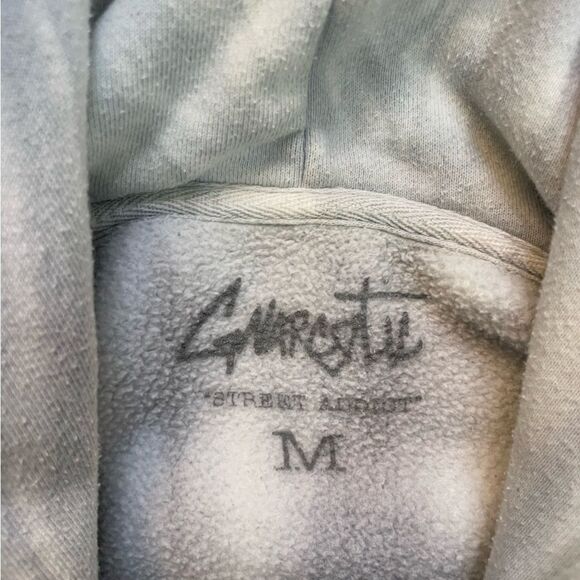 Gnarctic Have A Nice Life Pullover Hoodie Men Medium Gray Tie Dye - Picture 6 of 7